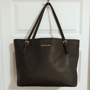 Michael Kors black tote bag